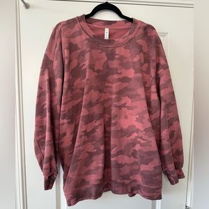 Lululemon camo crewneck sweatshirt